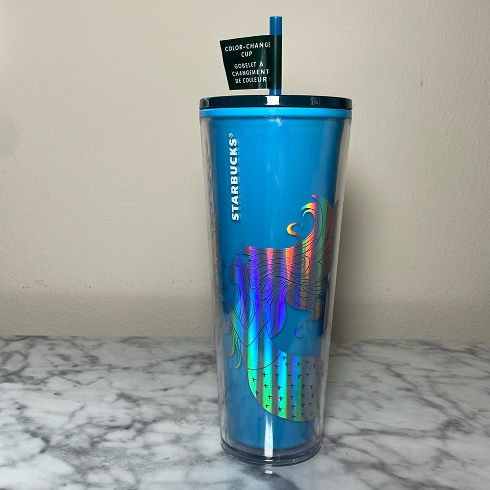 Starbucks color changing blue siren cup 2021 nwt